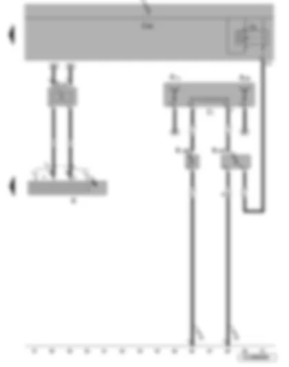 Wiring Diagram  VW JETTA 2007 - Heated rear window relay - onboard supply control unit - radio - aerial - radio aerial 2 - right aerial module - frequency modulation (FM) frequency filter in negative wire - frequency modulation (FM) frequency filter in positive wire