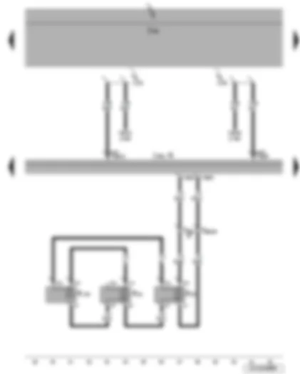 Wiring Diagram  VW JETTA 2007 - Control unit with display for radio and navigation system - front right loudspeaker - front right mid-range loudspeaker