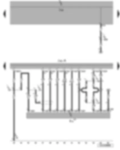 Wiring Diagram  VW JETTA 2008 - Onboard power supply control unit - control unit with display for radio and navigation system - CD changer