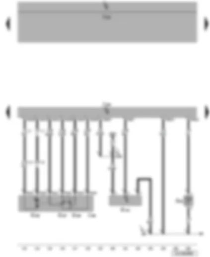 Wiring Diagram  VW JETTA 2009 - Coolant temperature sender - fuel pressure sender for low pressure - throttle valve module - engine control unit