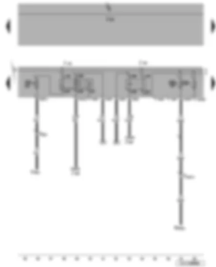 Wiring Diagram  VW JETTA 2008 - Continued coolant circulation relay - engine component current supply relay - fuses (SB)