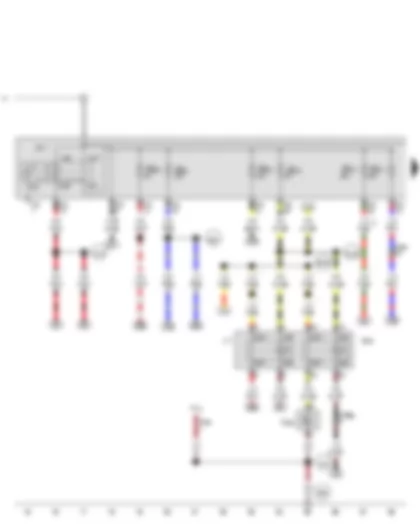 Wiring Diagram  VW JETTA 2010 - Fuel pump relay - Relay for supplementary fuel pump - Fuse 13 on fuse holder B - Fuse 14 on fuse holder B - Fuse 15 on fuse holder B - Fuse 21 on fuse holder B - Fuse 22 on fuse holder B - Fuse 23 on fuse holder B