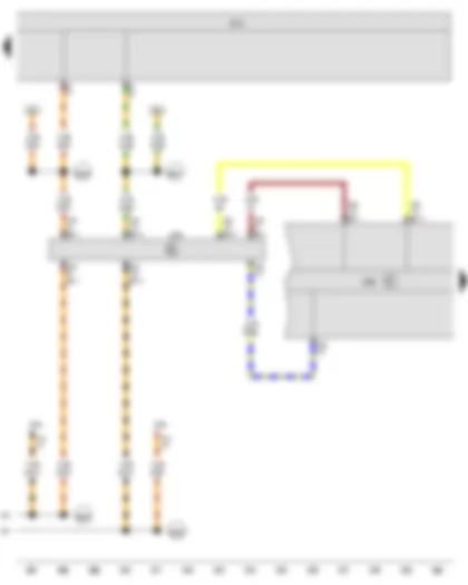 Wiring Diagram  VW JETTA 2009 - Control unit in dash panel insert - Onboard supply control unit - Data bus diagnostic interface