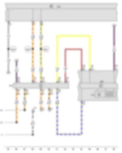 Wiring Diagram  VW JETTA 2008 - Multifunction indicator - Control unit in dash panel insert - Onboard supply control unit - Data bus diagnostic interface