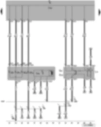 Wiring Diagram  VW JETTA 2008 - Switches and instruments illumination regulator - headlight range control regulator - onboard supply control unit - button illumination bulb