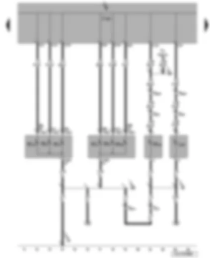 Wiring Diagram  VW JETTA 2010 - Onboard power supply control unit - rear right fog light bulb - left reversing light bulb