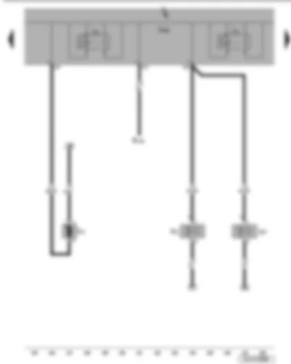 Wiring Diagram  VW JETTA 2010 - Treble tone horn - bass tone horn - dual tone horn relay - heated rear window relay - onboard supply control unit - window washer pump