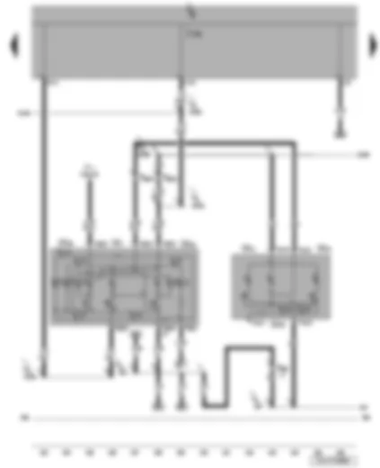 Wiring Diagram  VW JETTA 2010 - Onboard power supply control unit - front interior light - rear interior light