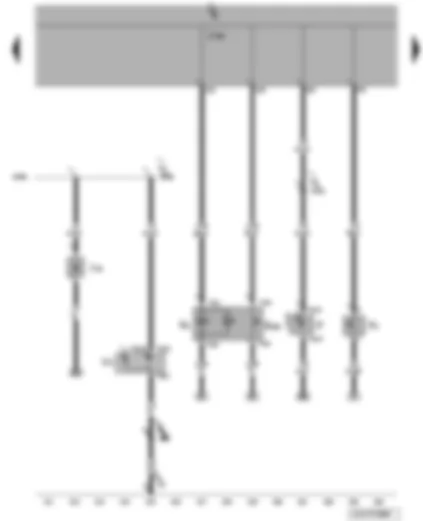 Wiring Diagram  VW JETTA 2009 - Hazard warning lights button - reversing light switch - blocking diode - onboard supply control unit - hazard warning light system warning lamp - 12 V socket