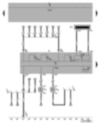 Wiring Diagram  VW JETTA 2008 - Immobilizer reader coil - handbrake warning switch - brake fluid level warning contact - immobilizer control unit - onboard power supply control unit - dash panel insert