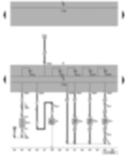 Wiring Diagram  VW JETTA 2008 - Oil pressure switch - ambient temperature sensor - coolant shortage indicator sender - washer fluid level warning lamp - front left brake pad wear sender - dash panel insert