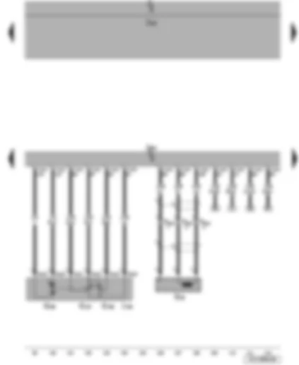 Wiring Diagram  VW JETTA 2008 - Engine speed sender - throttle valve module - engine control unit