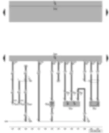 Wiring Diagram  VW JETTA 2009 - Hall sender - knock sensor 1 - coolant temperature sender - engine control unit