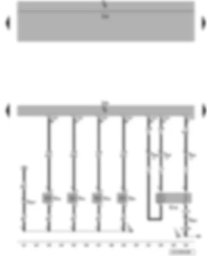 Wiring Diagram  VW JETTA 2008 - Lambda probe after catalytic converter - engine control unit - injectors