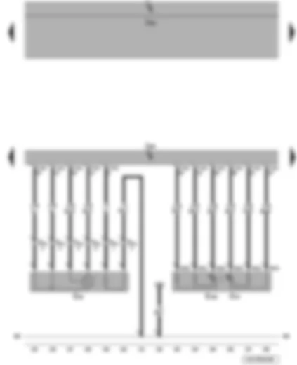 Wiring Diagram  VW JETTA 2008 - Lambda probe - accelerator position sender - accelerator position sender 2 - engine control unit