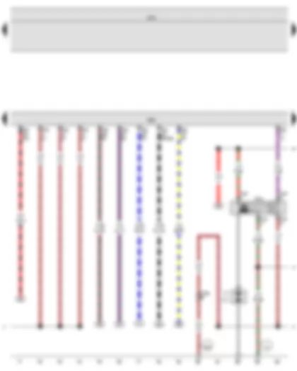 Wiring Diagram  VW JETTA 2009 - Onboard supply control unit - Engine control unit - Ignition coil 1 with output stage - Spark plug connector - Spark plugs