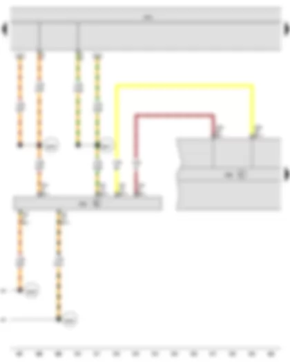 Wiring Diagram  VW JETTA 2010 - Control unit in dash panel insert - Onboard supply control unit - Data bus diagnostic interface