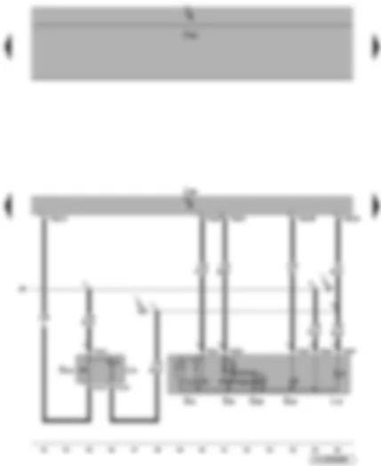 Wiring Diagram  VW JETTA 2009 - Mirror adjustment switch - mirror adjustment change-over switch - exterior mirror heater button - fold-in mirror switch - fuel tank flap release button - driver door control unit