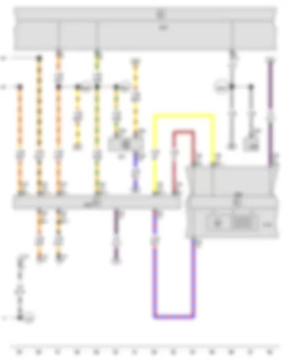 Wiring Diagram  VW JETTA 2009 - Multifunction indicator - Control unit in dash panel insert - Onboard supply control unit - Data bus diagnostic interface