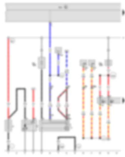 Wiring Diagram  VW JETTA 2009 - Battery - Starter - Alternator - Voltage regulator - Onboard supply control unit