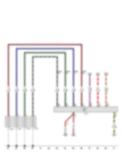 Wiring Diagram  VW JETTA 2010 - Automatic glow period control unit - Glow plug 1 - Glow plug 2 - Glow plug 3 - Glow plug 4