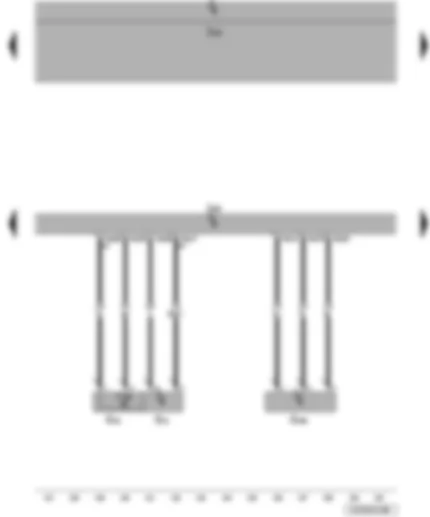 Wiring Diagram  VW JETTA 2009 - Charge air pressure sender - intake air temperature sender - exhaust gas pressure sensor 1 - engine control unit