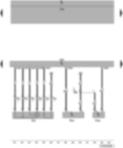 Wiring Diagram  VW JETTA 2009 - Lambda probe - engine control unit - fuel pressure regulating valve - fuel metering valve