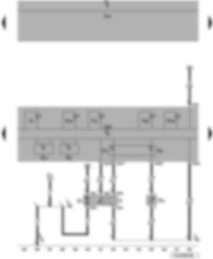 Wiring Diagram  VW JETTA 2009 - Fuel gauge sender - fuel gauge - coolant temperature gauge - fuel system pressurisation pump - speedometer - coolant shortage indicator sender - control unit in dash panel insert