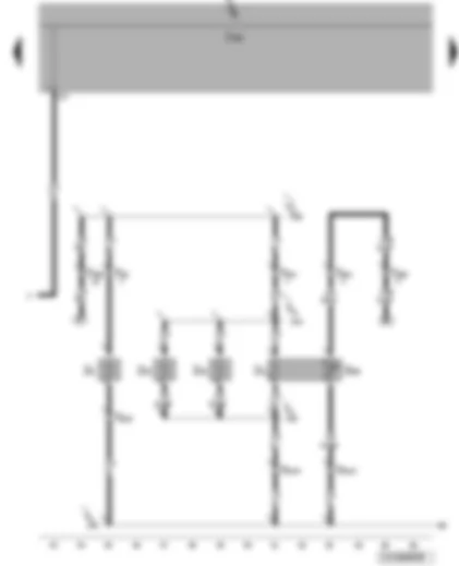 Wiring Diagram  VW JETTA 2009 - Front passenger seat temperature sensor - onboard supply control unit - heated front passenger seat cushion - heated front passenger seat backrest - front passenger seat lateral support heater