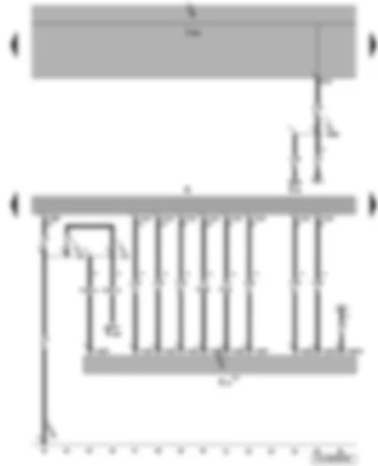 Wiring Diagram  VW JETTA 2009 - Onboard supply control unit - radio - CD changer