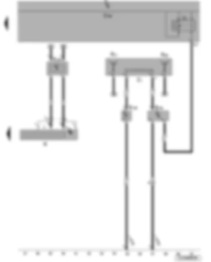 Wiring Diagram  VW JETTA 2010 - Heated rear window relay - onboard supply control unit - radio - aerial - radio aerial 2 - right aerial module - frequency modulation (FM) frequency filter in negative wire - frequency modulation (FM) frequency filter in positive wire - heated rear window