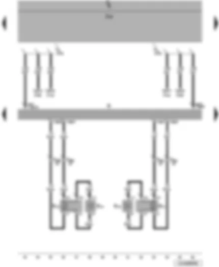 Wiring Diagram  VW JETTA 2009 - Radio - rear left loudspeaker - rear right loudspeaker