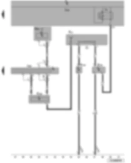 Wiring Diagram  VW JETTA 2010 - Heated rear window relay - control unit with display for radio and navigation system - aerial - navigation system - right aerial module - frequency modulation (FM) frequency filter in negative wire - frequency modulation (FM) frequency filter in positive wire