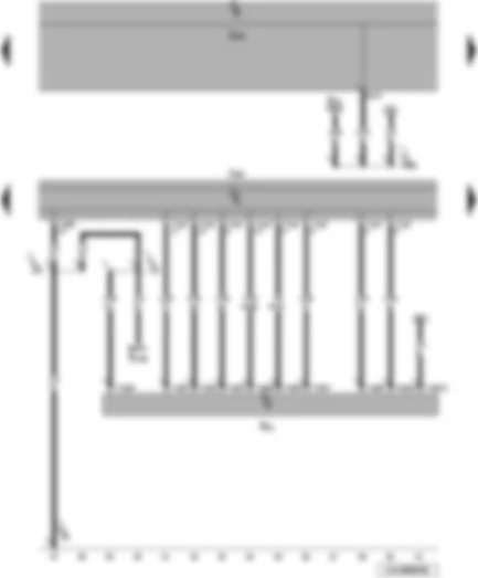 Wiring Diagram  VW JETTA 2009 - Control unit with display for radio and navigation system - onboard supply control unit - CD changer