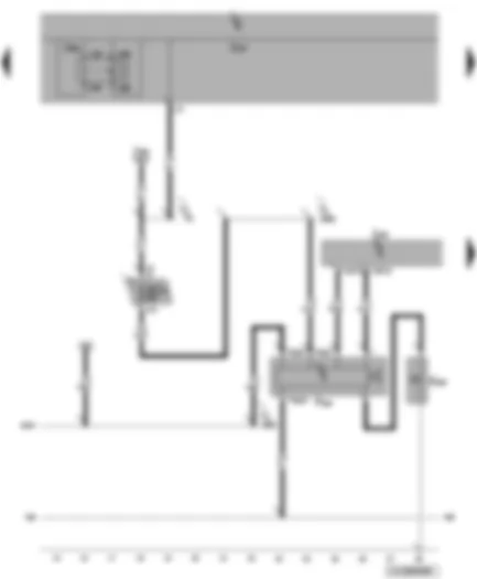 Wiring Diagram  VW JETTA 2009 - Accelerator switch for driving school vehicle - warning buzzer for pedal switch on front passenger side - engine speed governor control unit - terminal 15 voltage supply relay 2