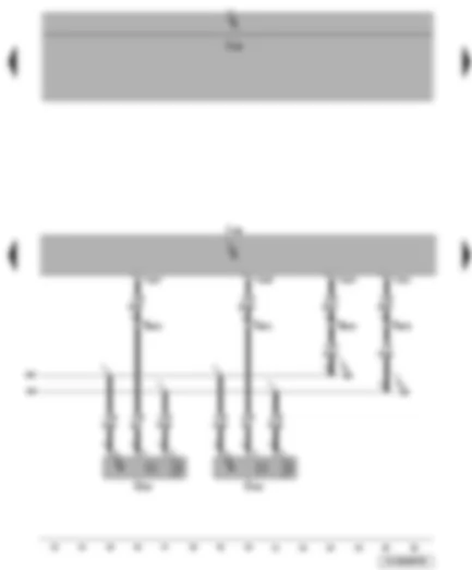 Wiring Diagram  VW JETTA 2009 - Front right parking aid sender - front right inner parking aid sender - parking aid control unit