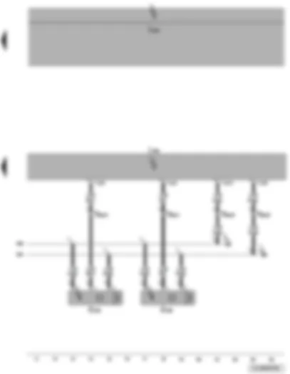 Wiring Diagram  VW JETTA 2009 - Rear right parking aid sender - front right inner parking aid sender - parking aid control unit