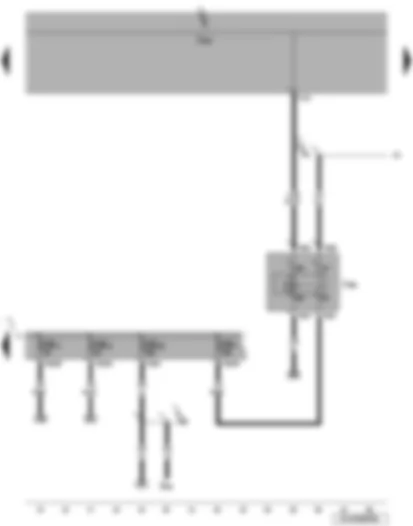 Wiring Diagram  VW JETTA 2010 - Onboard supply control unit - terminal 15 voltage supply relay 2 - fuses (SB)