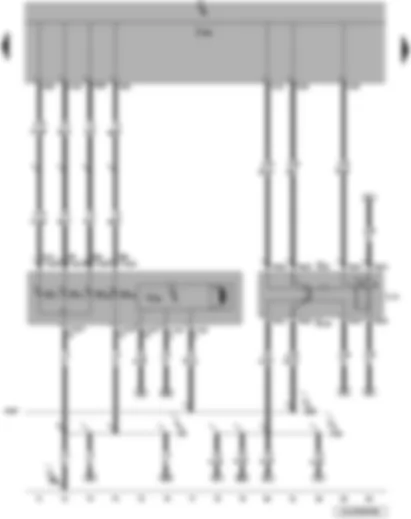 Wiring Diagram  VW JETTA 2010 - Switches and instruments illumination regulator - headlight range control regulator - onboard supply control unit - button illumination bulb