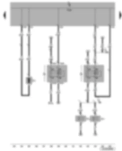 Wiring Diagram  VW JETTA 2010 - Treble tone horn - bass tone horn - dual tone horn relay - heated rear window relay - onboard supply control unit - window washer pump