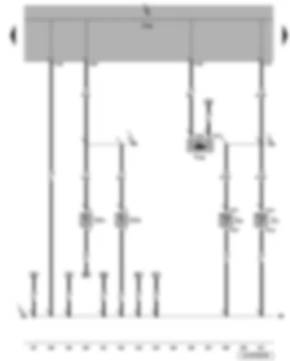 Wiring Diagram  VW JETTA 2010 - Onboard supply control unit - onboard supply control unit - tank filler flap locking motor - front left entry light - front right entry light