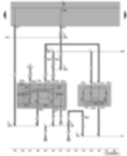 Wiring Diagram  VW JETTA 2010 - Onboard power supply control unit - front interior light - rear interior light