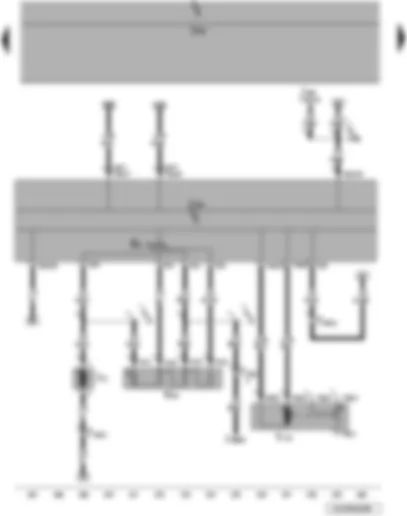 Wiring Diagram  VW JETTA 2010 - Fresh air blower switch - air conditioning system control unit - fresh air blower series resistor with overheating fuse - fresh air blower - air recirculation flap control motor