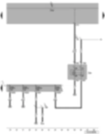 Wiring Diagram  VW JETTA 2010 - Onboard supply control unit - terminal 15 voltage supply relay 2 - fuses (SB)