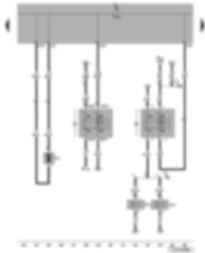 Wiring Diagram  VW JETTA 2010 - Treble tone horn - bass tone horn - dual tone horn relay - heated rear window relay - onboard supply control unit - window washer pump