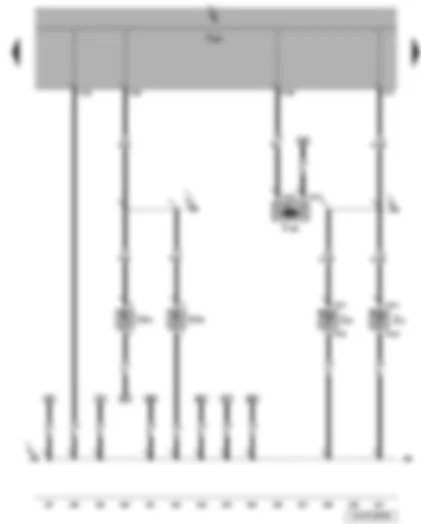 Wiring Diagram  VW JETTA 2010 - Onboard supply control unit - onboard supply control unit - tank filler flap locking motor - front left entry light - front right entry light