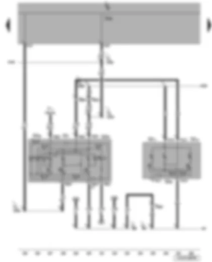 Wiring Diagram  VW JETTA 2010 - Onboard power supply control unit - front interior light - rear interior light