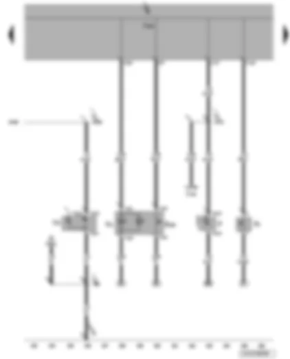 Wiring Diagram  VW JETTA 2010 - Hazard warning lights button - reversing light switch - onboard supply control unit - hazard warning light system warning lamp - 12 V socket