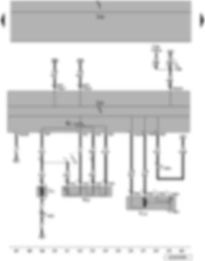 Wiring Diagram  VW JETTA 2010 - Fresh air blower switch - air conditioning system control unit - fresh air blower series resistor with overheating fuse - fresh air blower - air recirculation flap control motor