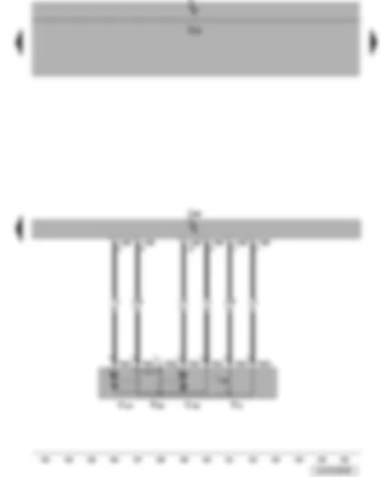 Wiring Diagram  VW JETTA 2010 - Rear left door contact switch - rear left central locking lock unit - rear left door central locking deadlock function motor - rear left door central locking motor - lock